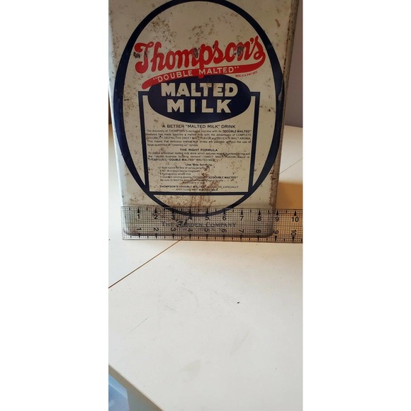 Vintage Thompson's Malted milk can - Picture 7 of 8